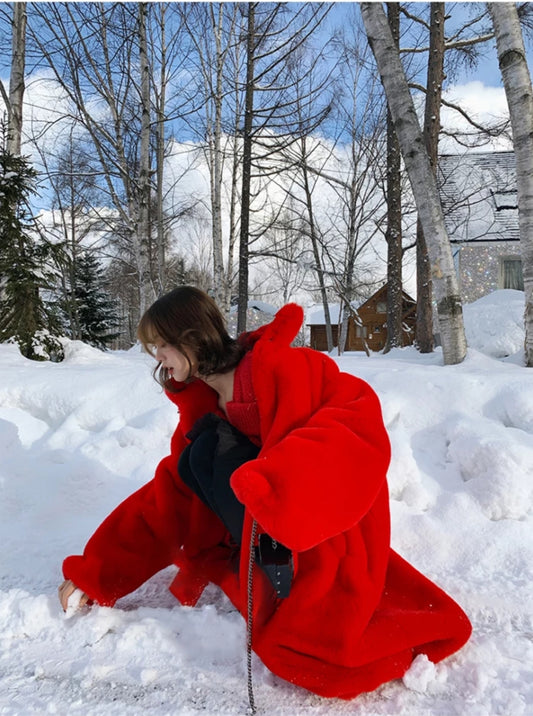 Oversized Red Riddinghood Long Coat