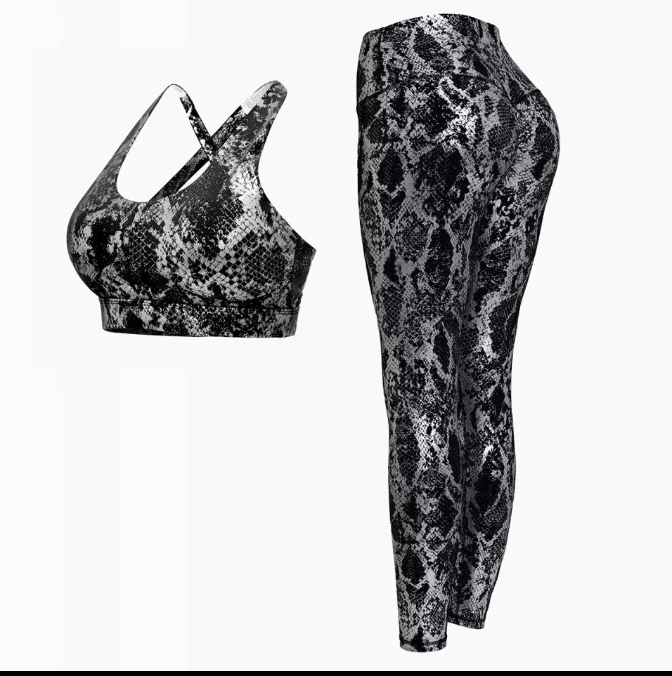 Snake  Print Gym Set