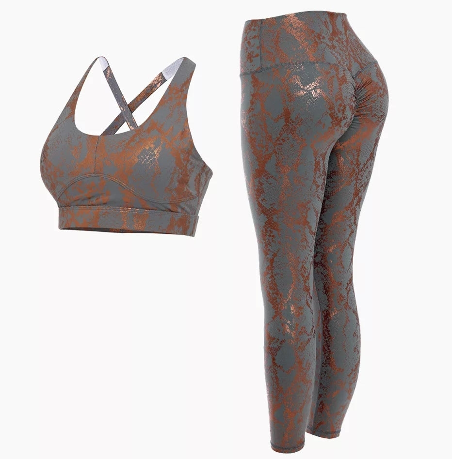 Snake  Print Gym Set