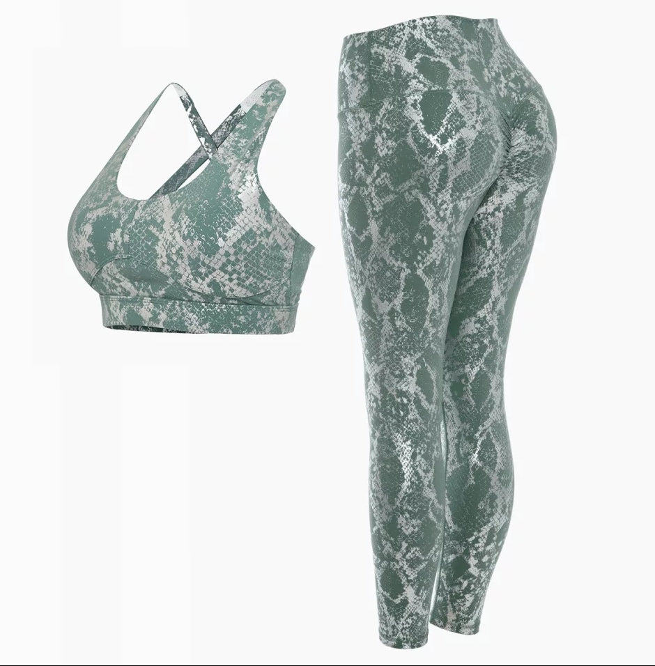 Snake  Print Gym Set