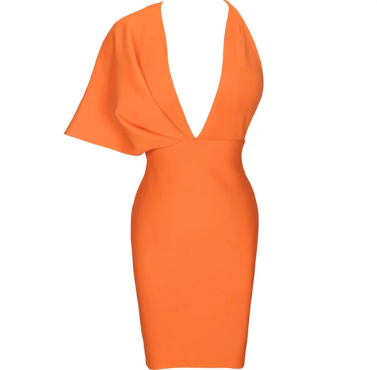 Kisha Orange Bodycon