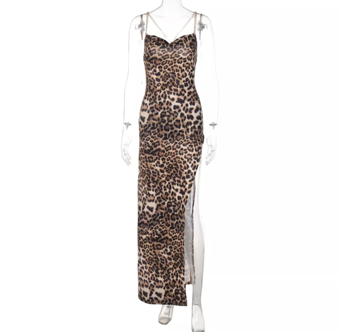 Lori Leopard Long Dress