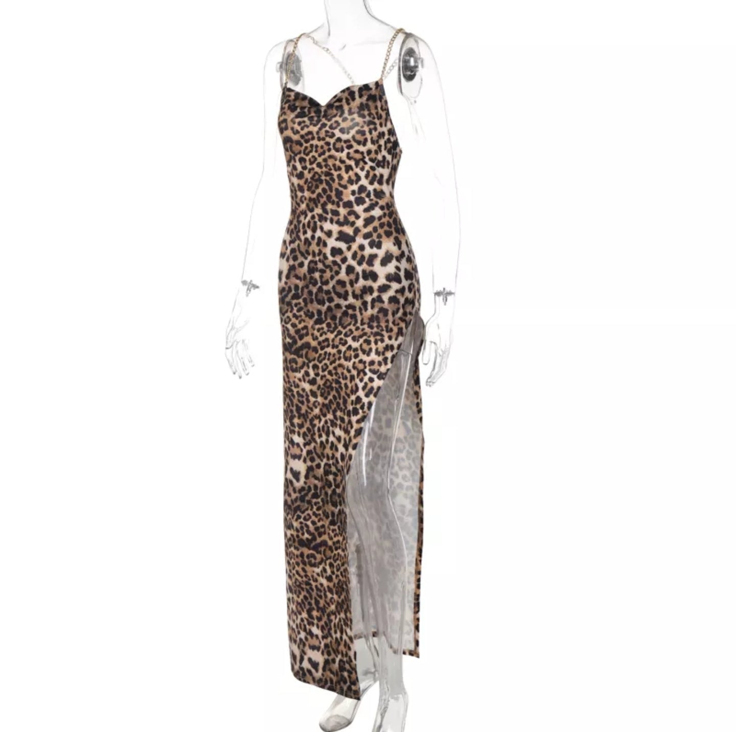 Lori Leopard Long Dress