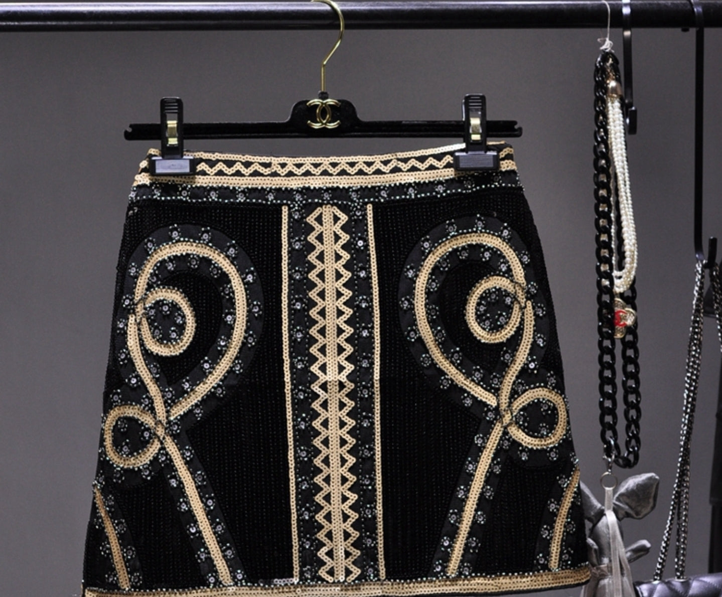 Cleo Retro Sequined Skirt