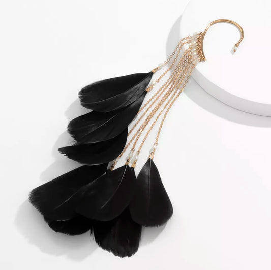 C Feather Ear Clip