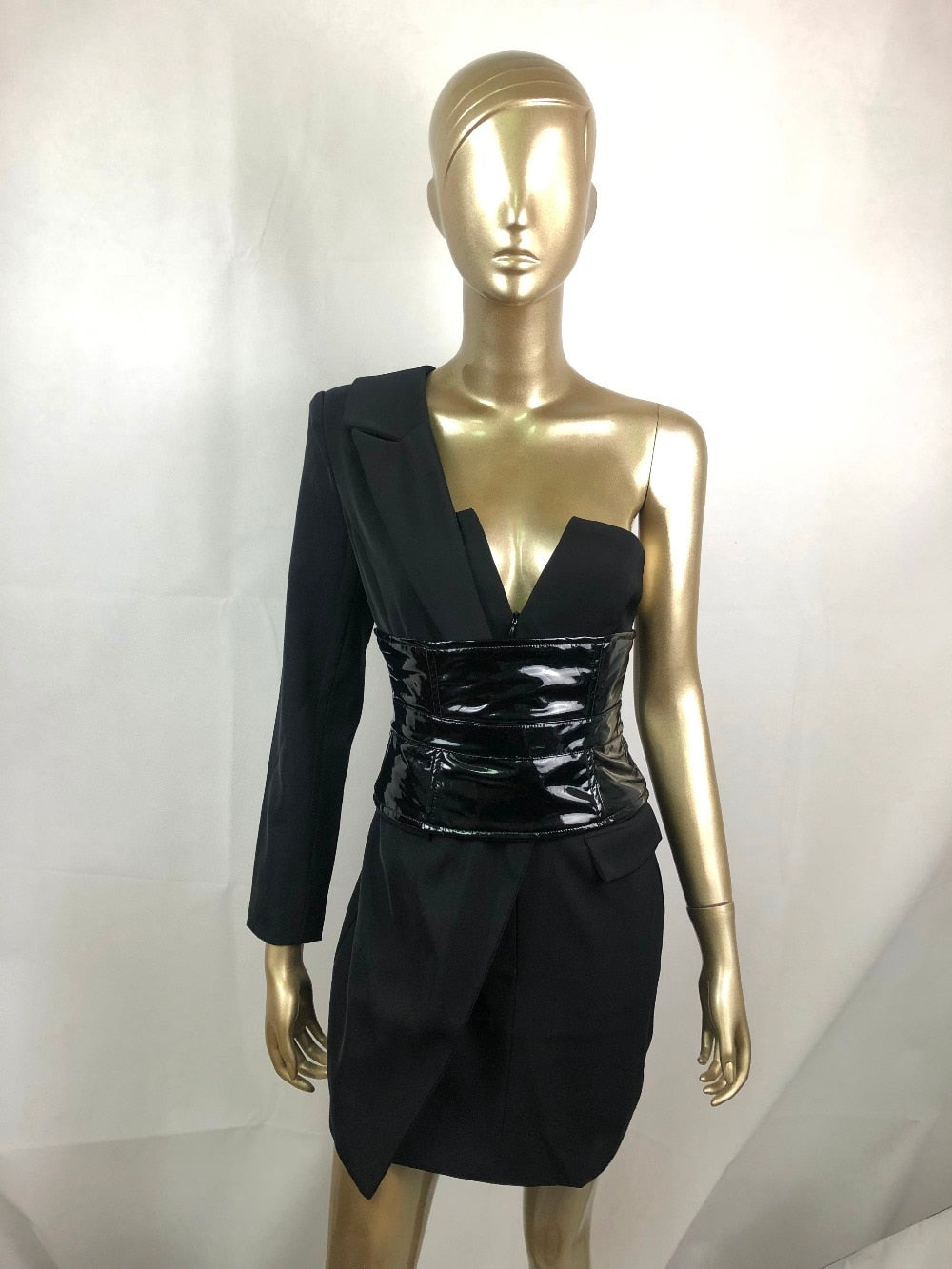 One Shoulder With Belt Dress