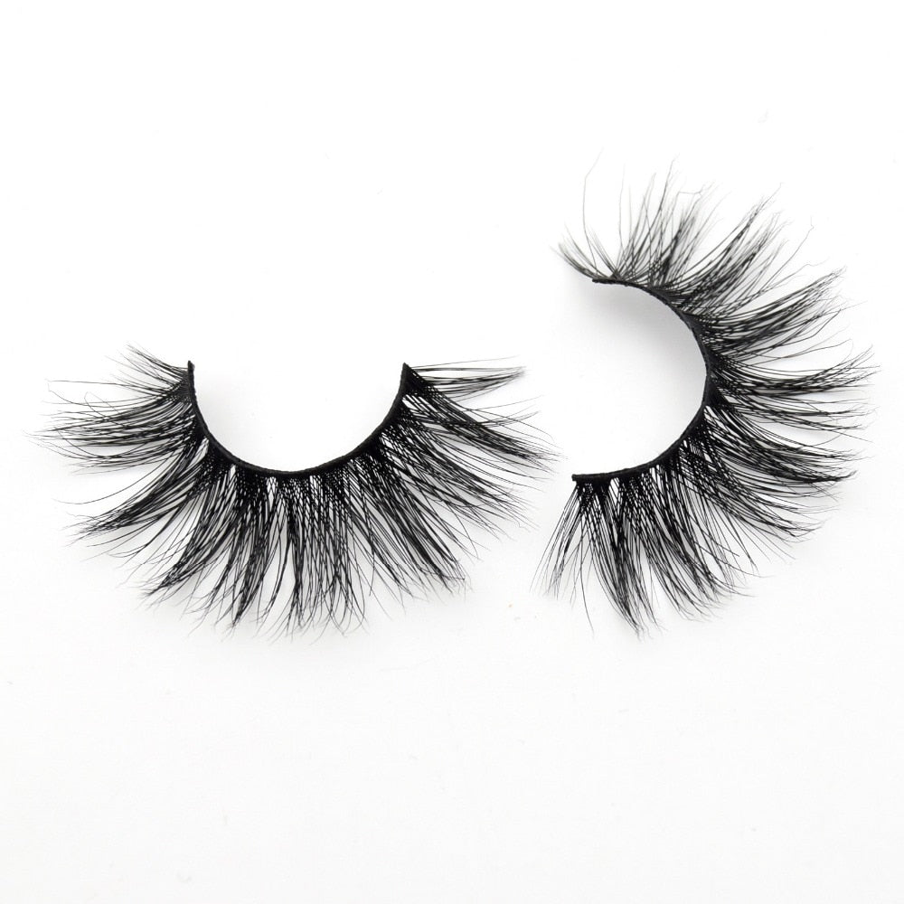 Natural Long Mink Eyelashes 3D Full Volume Lightweight Soft Extension