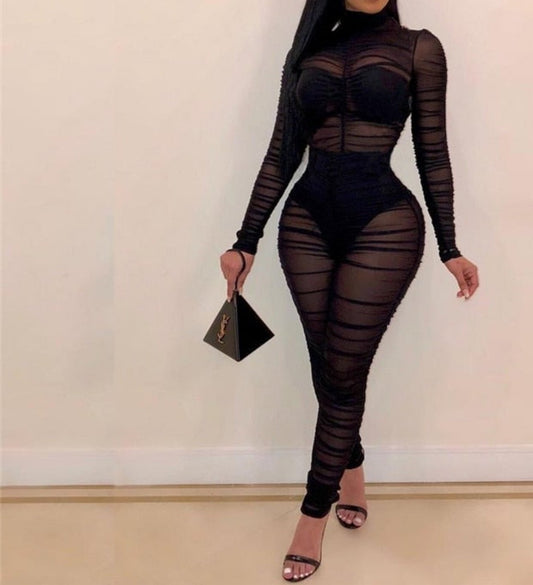 Meshia Sheer Jumpsuit