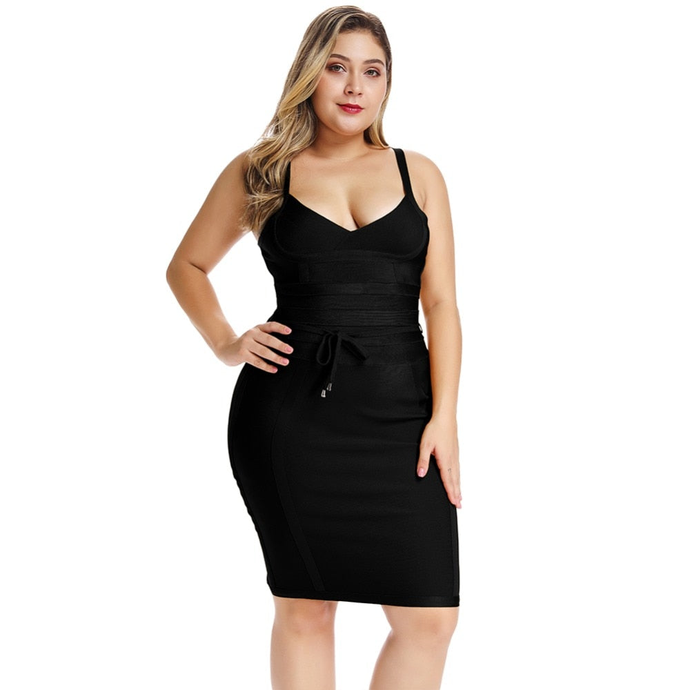 Mini Elegant Black Bandage Dress