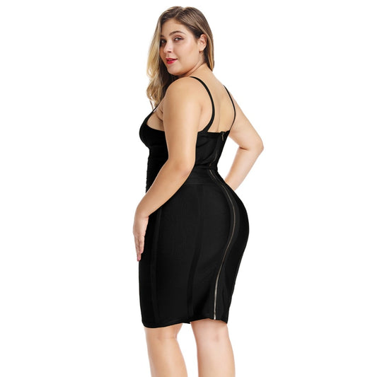 Mini Elegant Black Bandage Dress