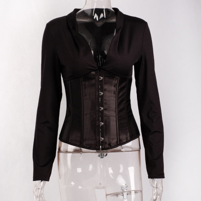 Charlie Corset Lace Up Blouse