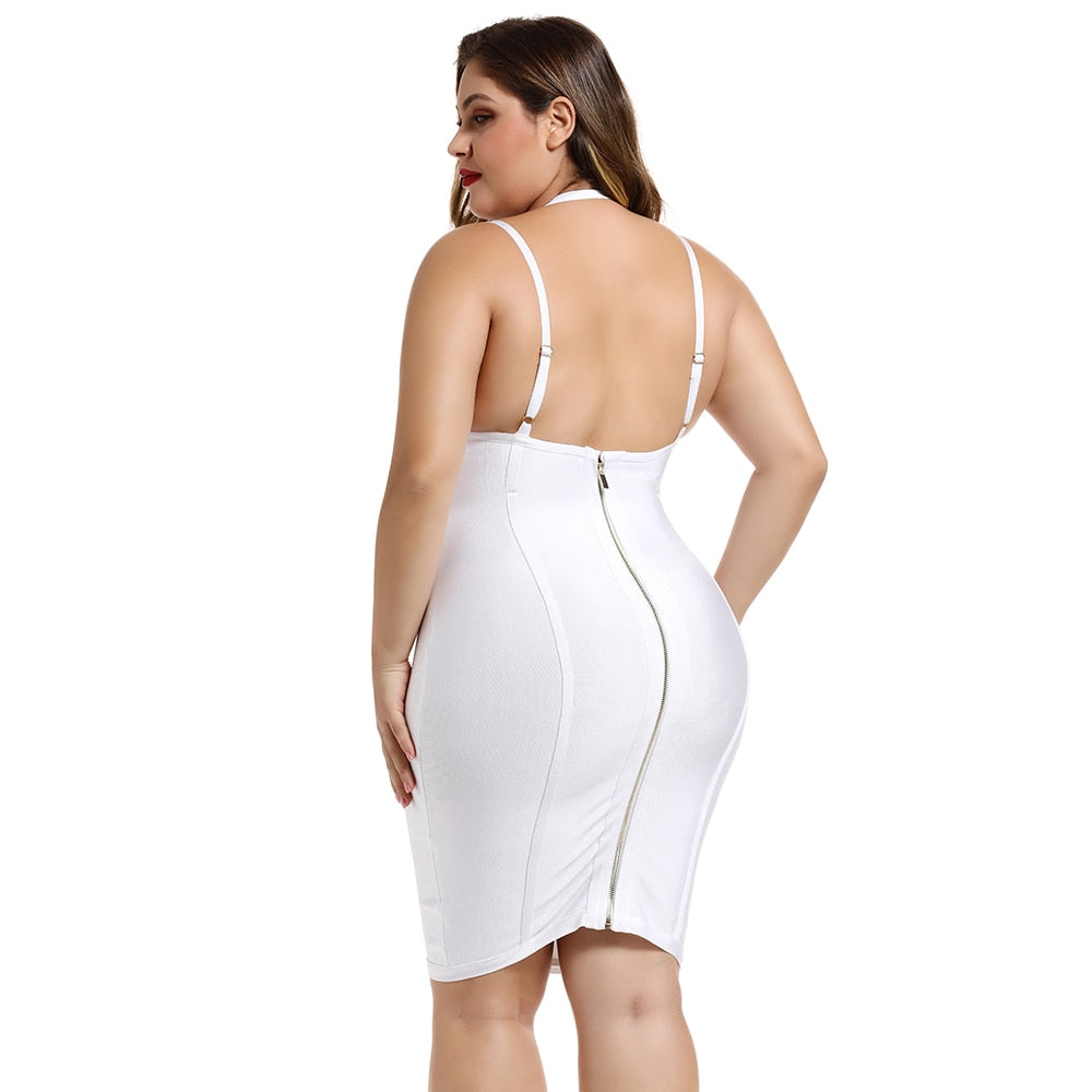 Royal Curves Bandage Halter Dress