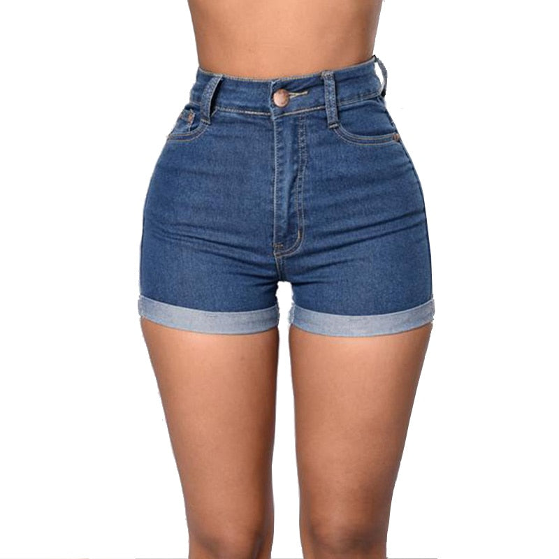 Skinny High Waist Jean Shorts