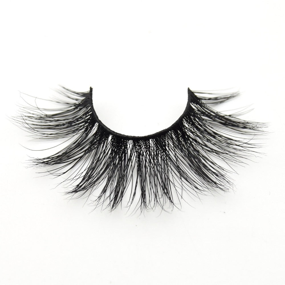 Natural Long Mink Eyelashes 3D Full Volume Lightweight Soft Extension