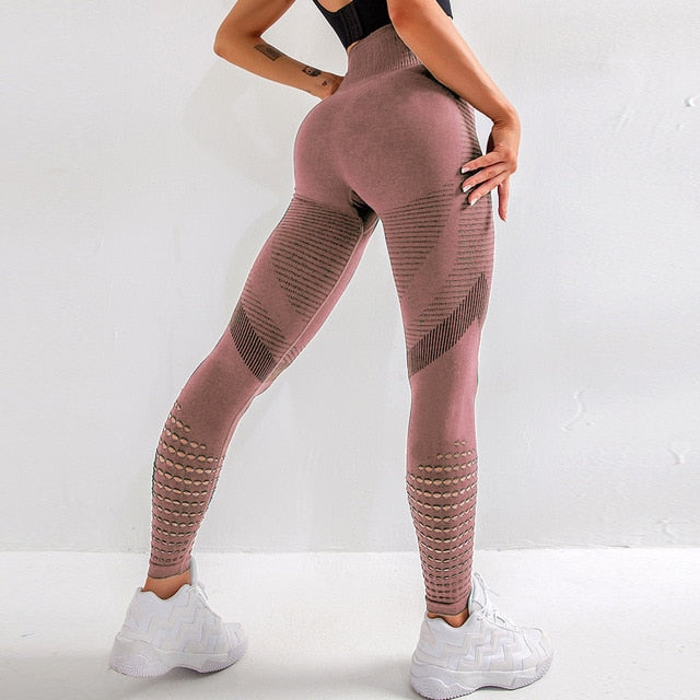 H.Q. Ziba Leggings Compression High Waist Workout Legging Seamless