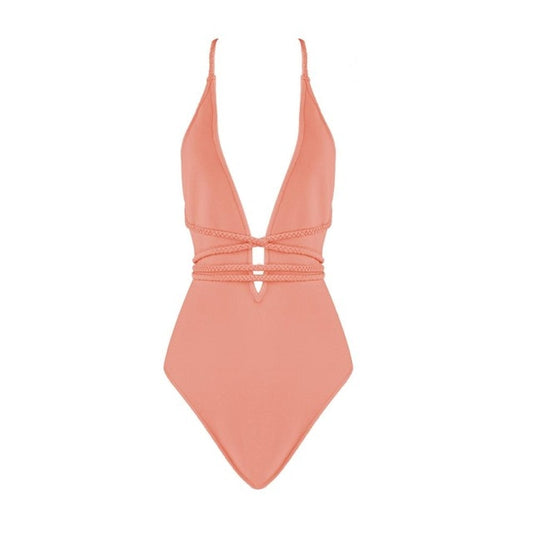 Deep V-Neck Bandage Beach Bodysuit