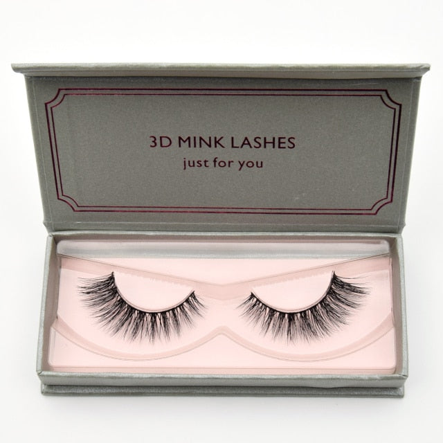 Natural Long Mink Eyelashes 3D Full Volume Lightweight Soft Extension