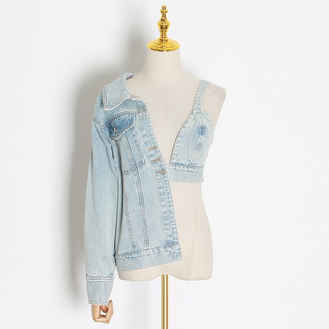 Rattle Asymmetrical Denim Jacket