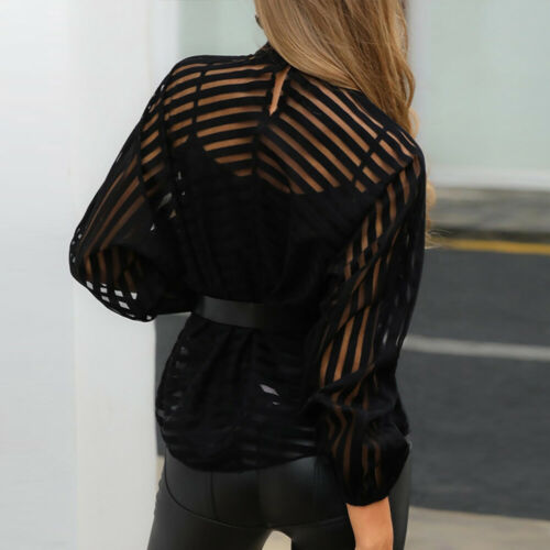 French Style Gauze Mesh Net Loose Blouse