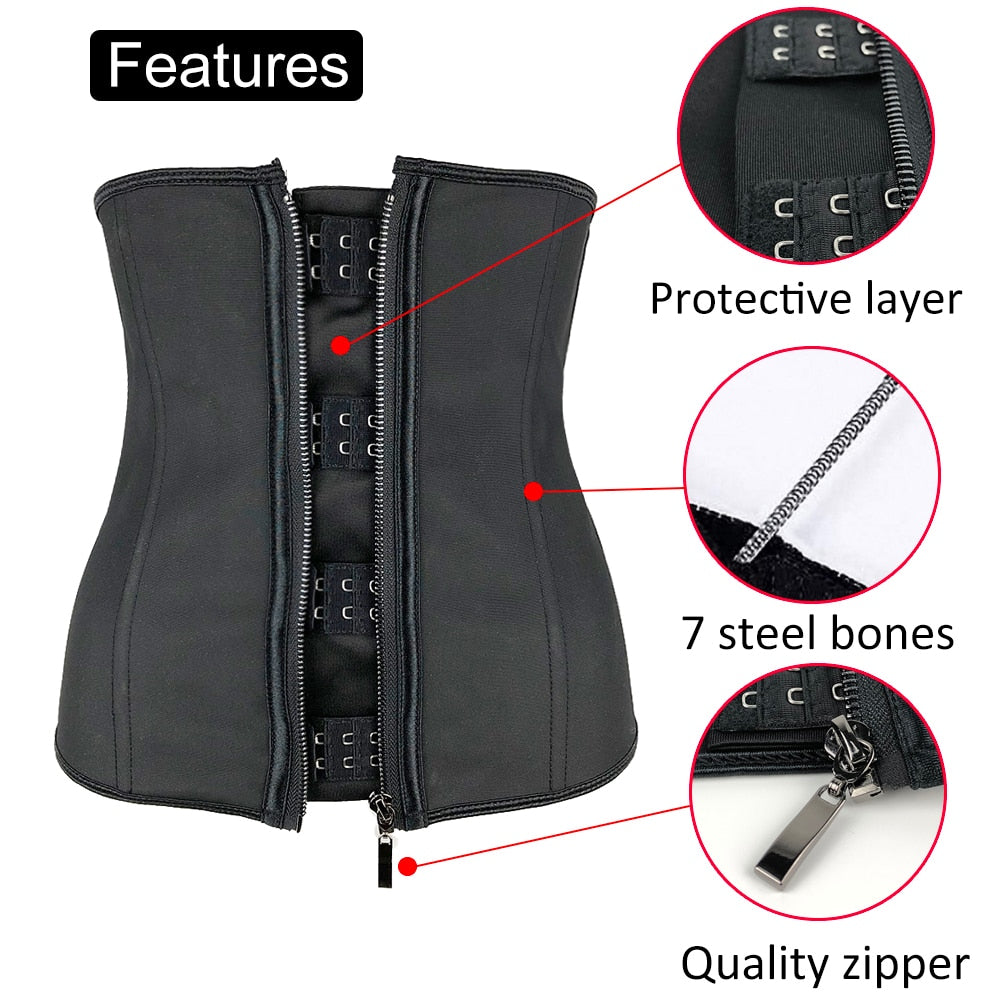 Waist Trainer Body Shaper Corsets with Zipper XS - 6XL