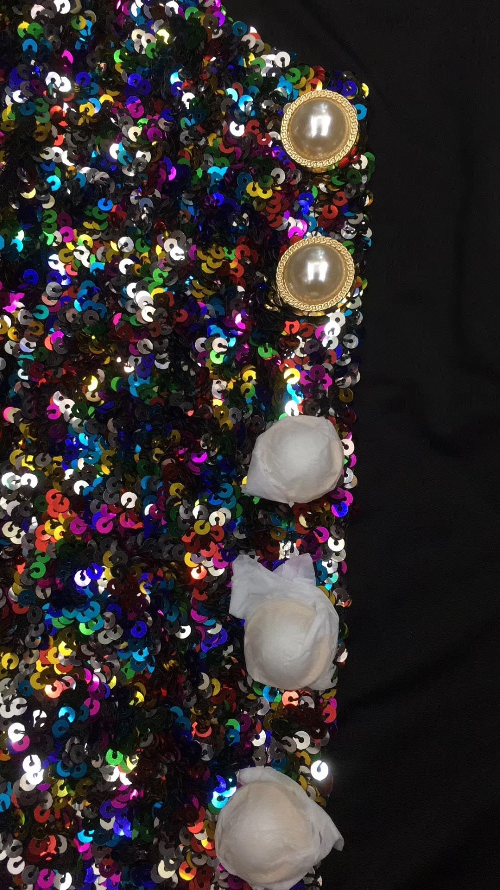 Colorful Sequins Beading Full Sleeve