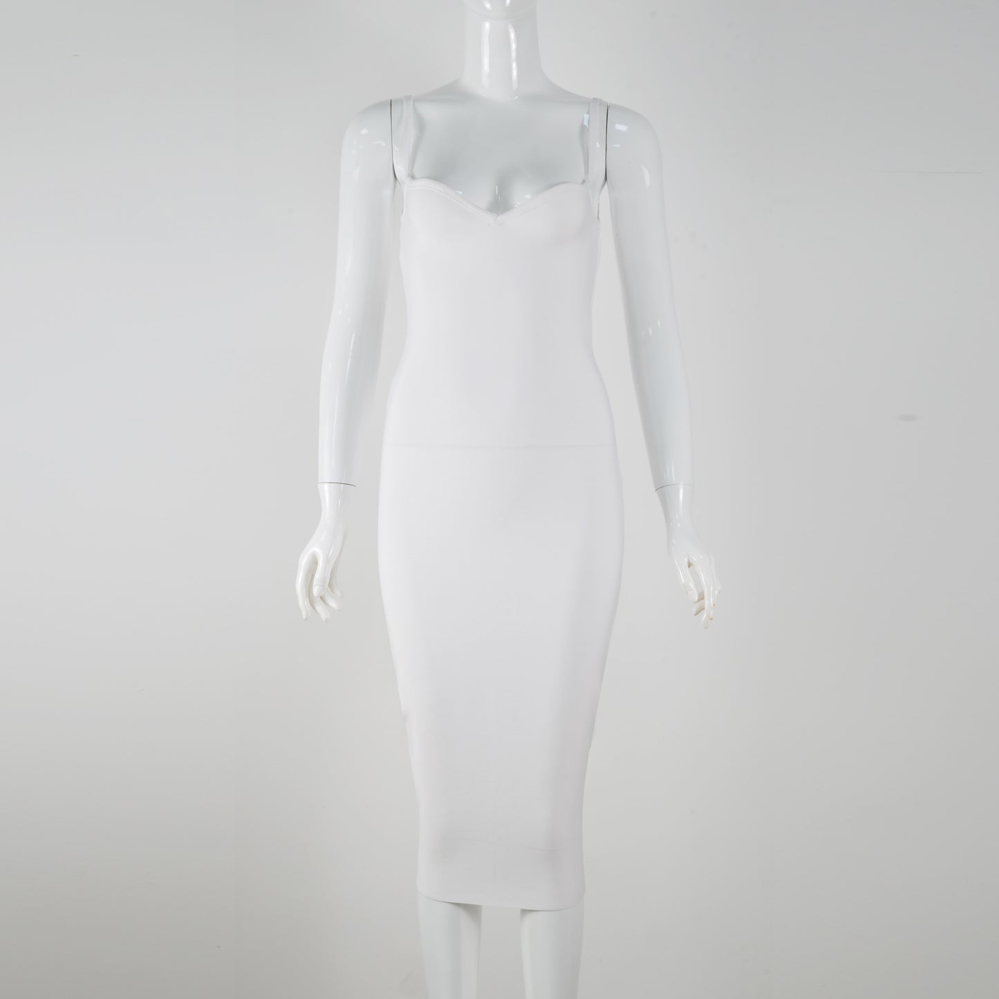 Midi White Bandage Dress