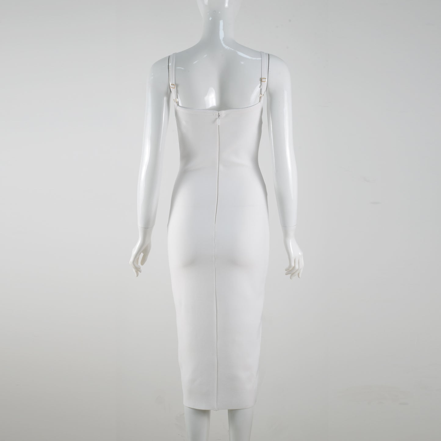 Midi White Bandage Dress