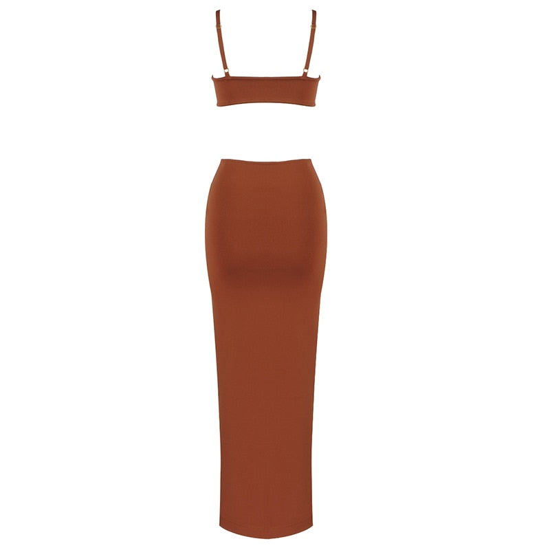 HO Casual Deep V-Neck Maxi Dress