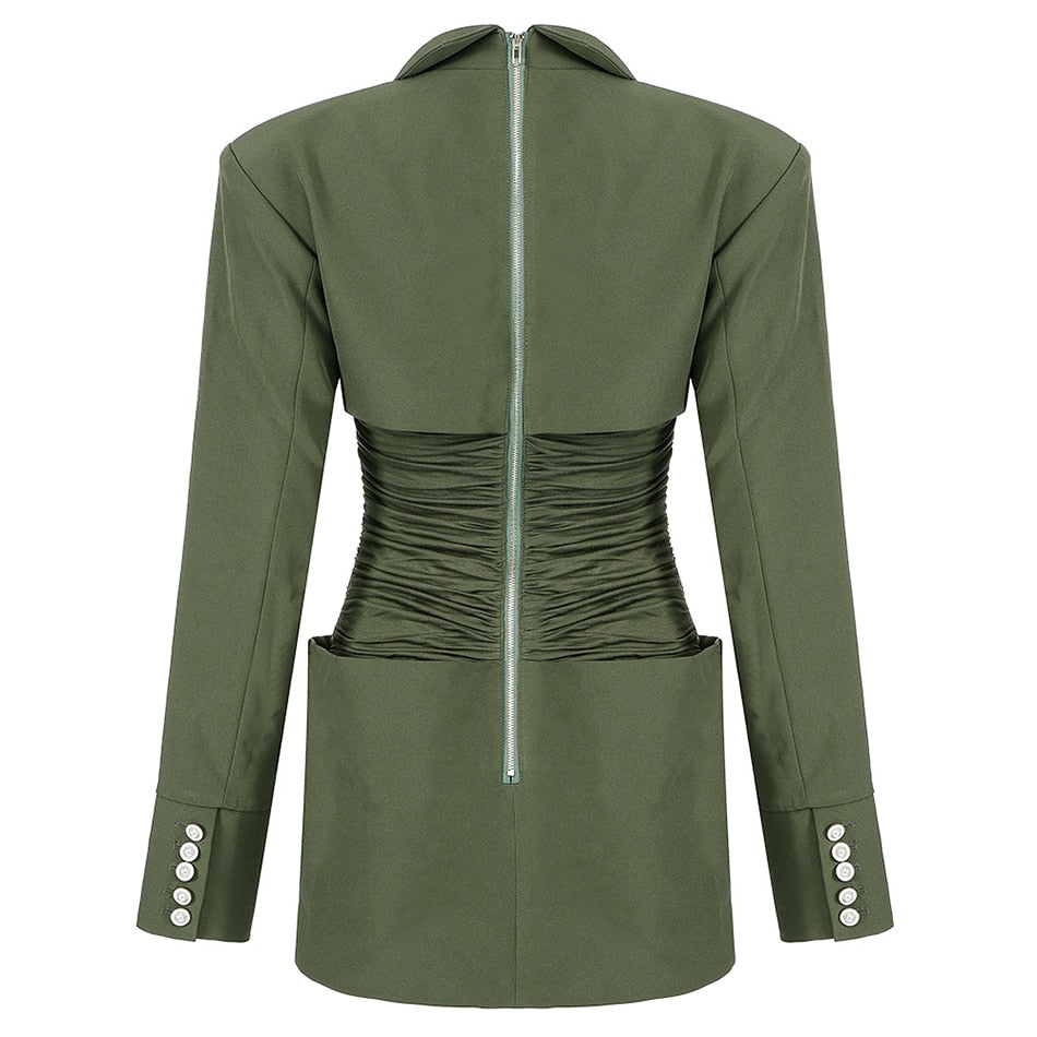 Amy Army Green Dress