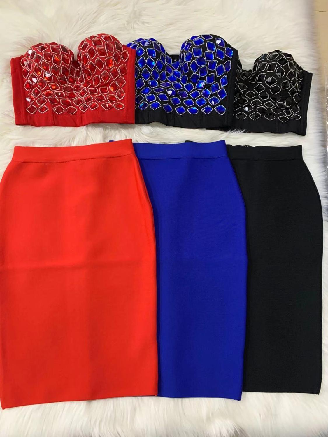 Ziba Designer Diamond Pencil Skirt Set