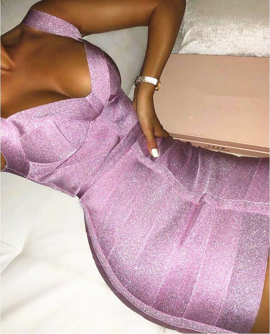 Sparkly Metallic Bodycon Dress