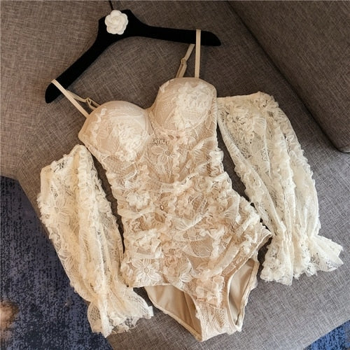 Lace Me Baby Bodysuit