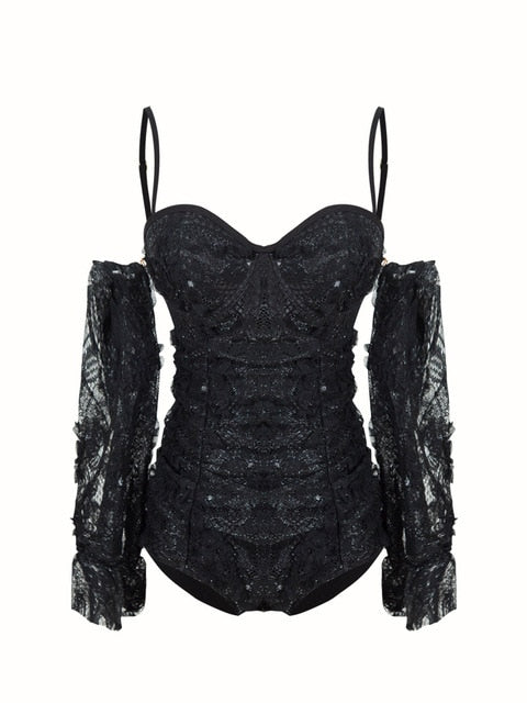 Lace Me Baby Bodysuit