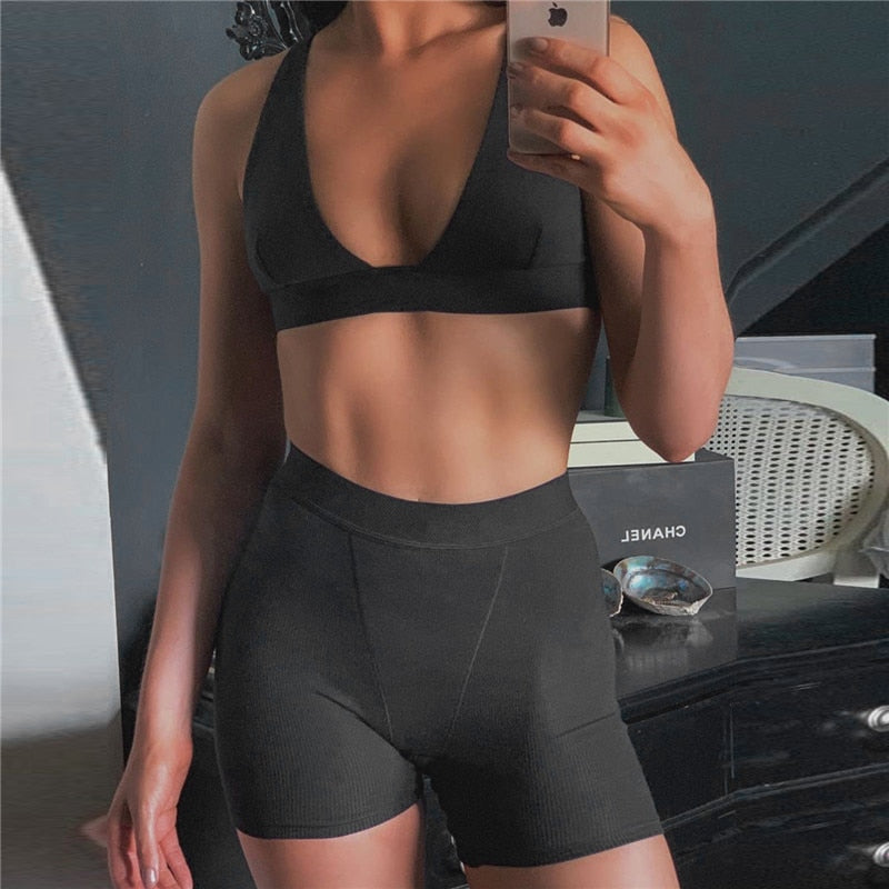 Tank and Biker Shorts 2 Piece Set