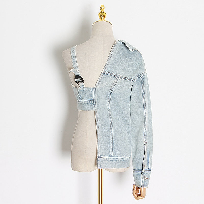 Rattle Asymmetrical Denim Jacket