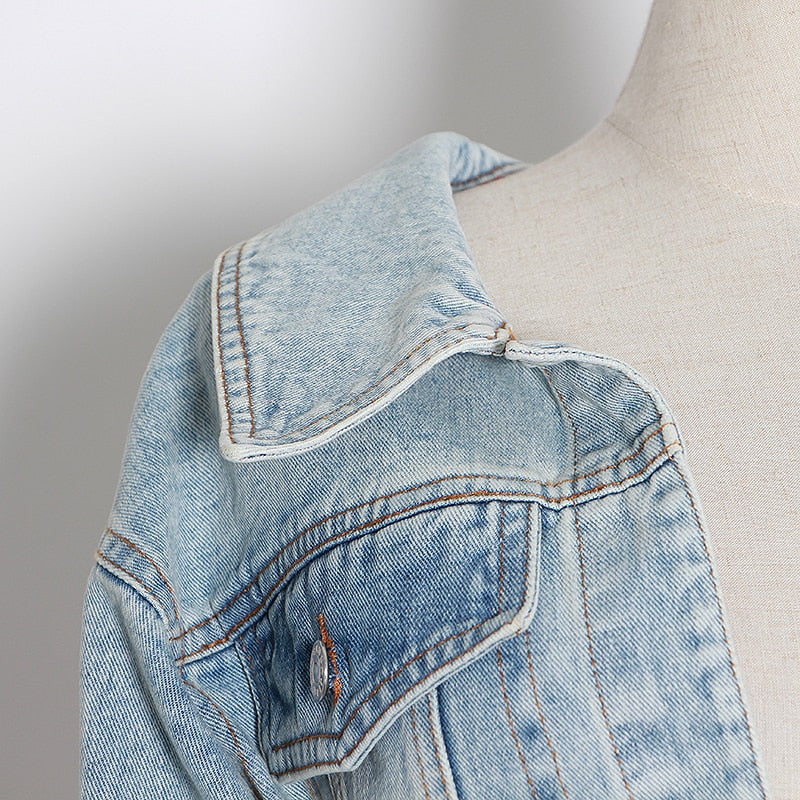 Rattle Asymmetrical Denim Jacket