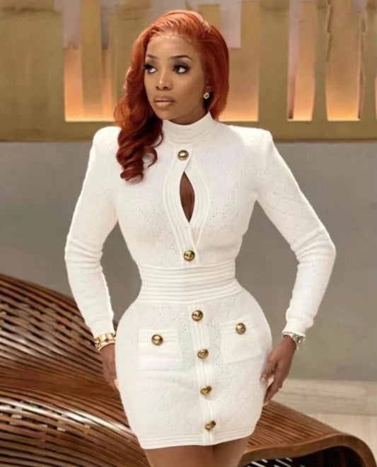 HQ Long Sleeve Bodycon Bandage Dress