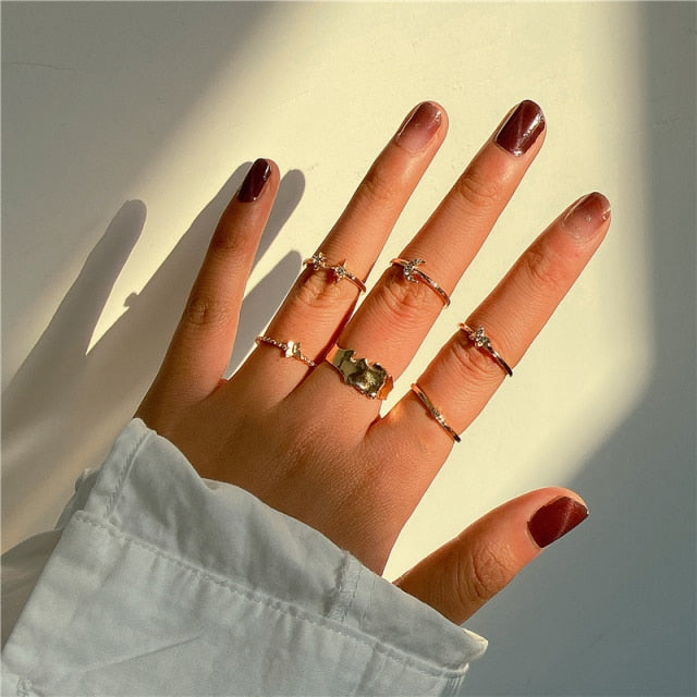 Bohemian Chain Rings Set