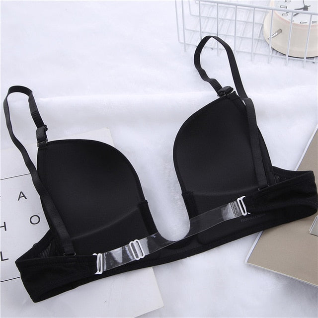 U-shaped Push up Bra Low-cut Backless