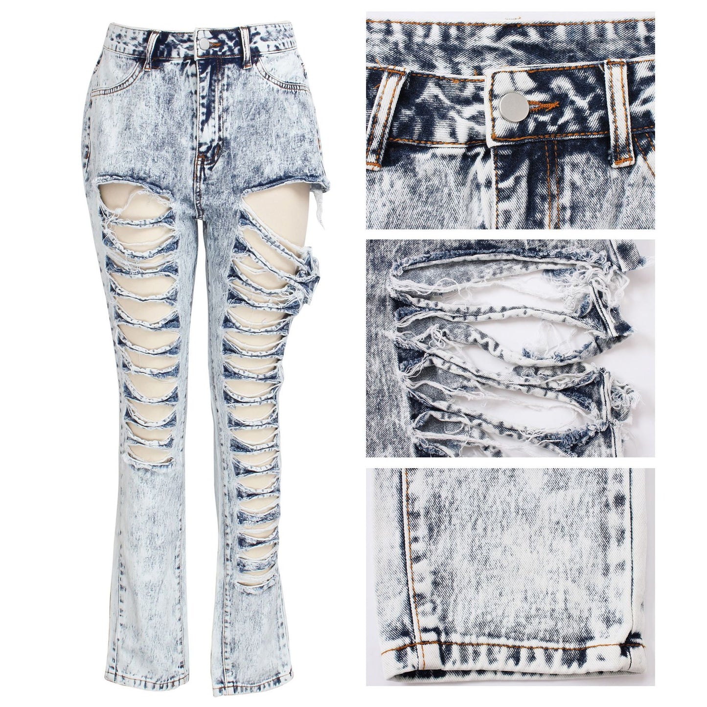 Ziba H.O. Washed Distressed Jeans