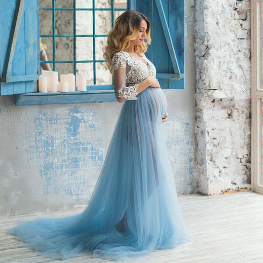 Heather Lace Formal Tulle Royal Gown