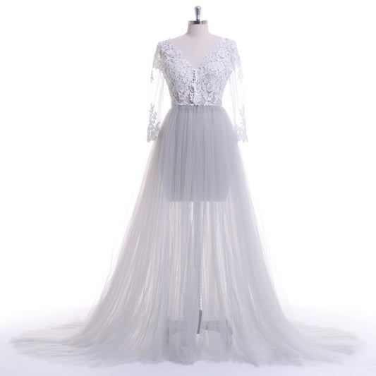 Heather Lace Formal Tulle Royal Gown