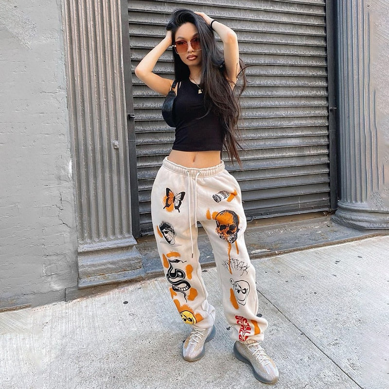 Harajuku Cartoon Print Jogger