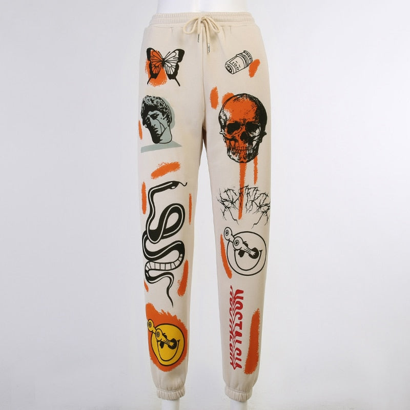 Harajuku Cartoon Print Jogger