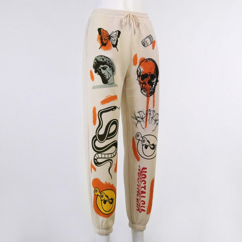 Harajuku Cartoon Print Jogger