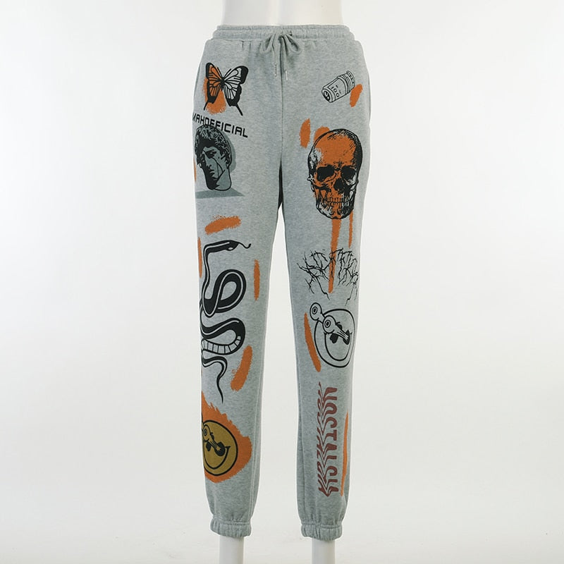 Harajuku Cartoon Print Jogger