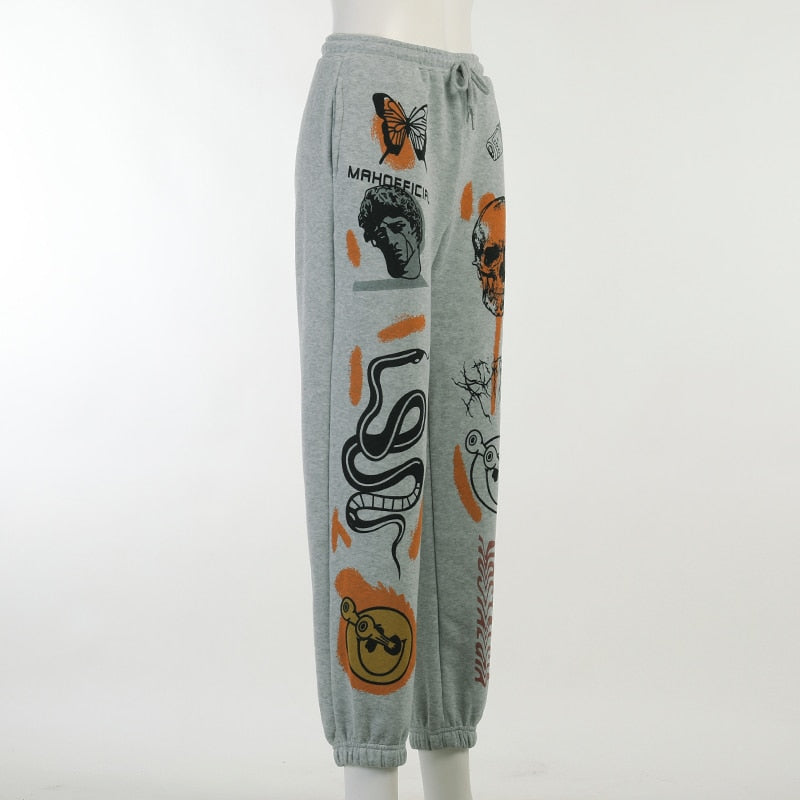 Harajuku Cartoon Print Jogger