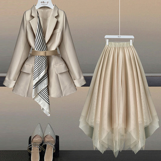 Rebecca Two Piece High Waist Pleated Tutu Skirt Set