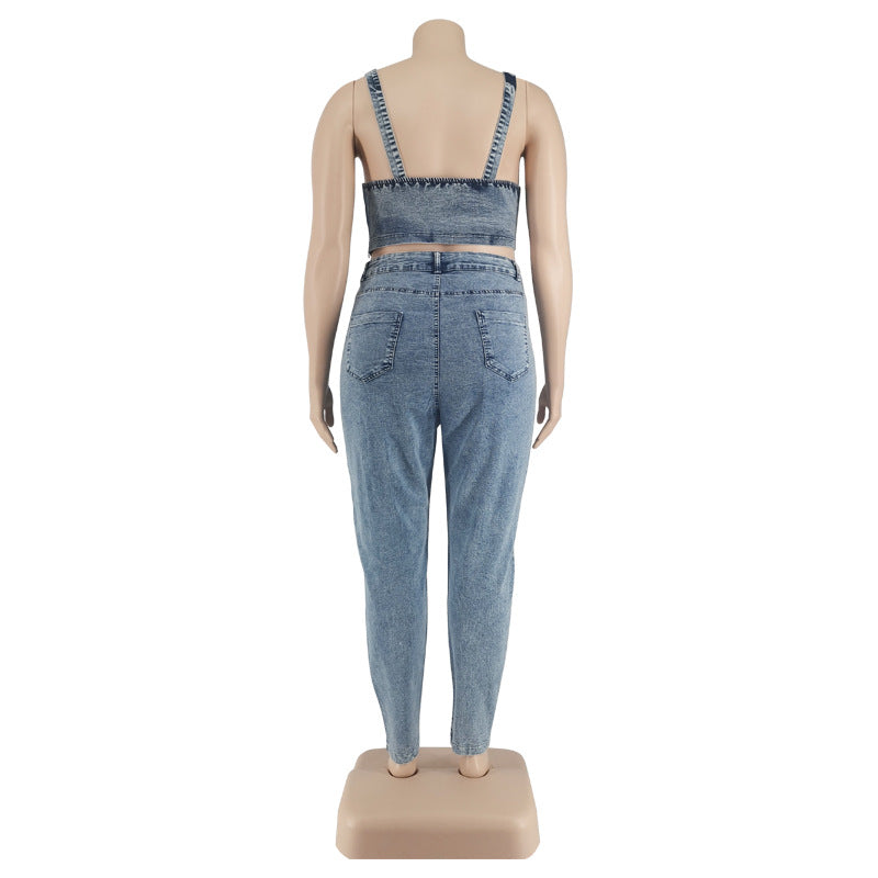 Denim Nena Cowboy Two Piece Set