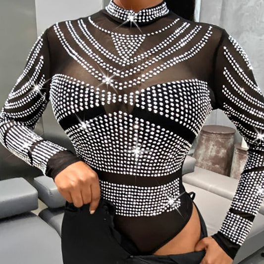 Caroline Diamond Sheer Bodysuit